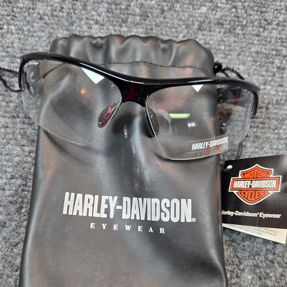 NEW Harley Davidson HDS 472 Riding Glasses Mens OS Black Clear Impact Resistant